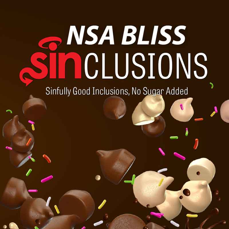 NSA Bliss - Sinclusions, Sinfully good inclusions, no sugar added.